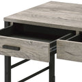 Light Weathered Oak And Black Writing Desk With 2