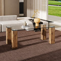 Glass Top Coffee Table,Tea Table, With Mdf Legs -