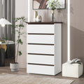 Tall White Dresser for Bedroom, Mid Century Modern white-particle board