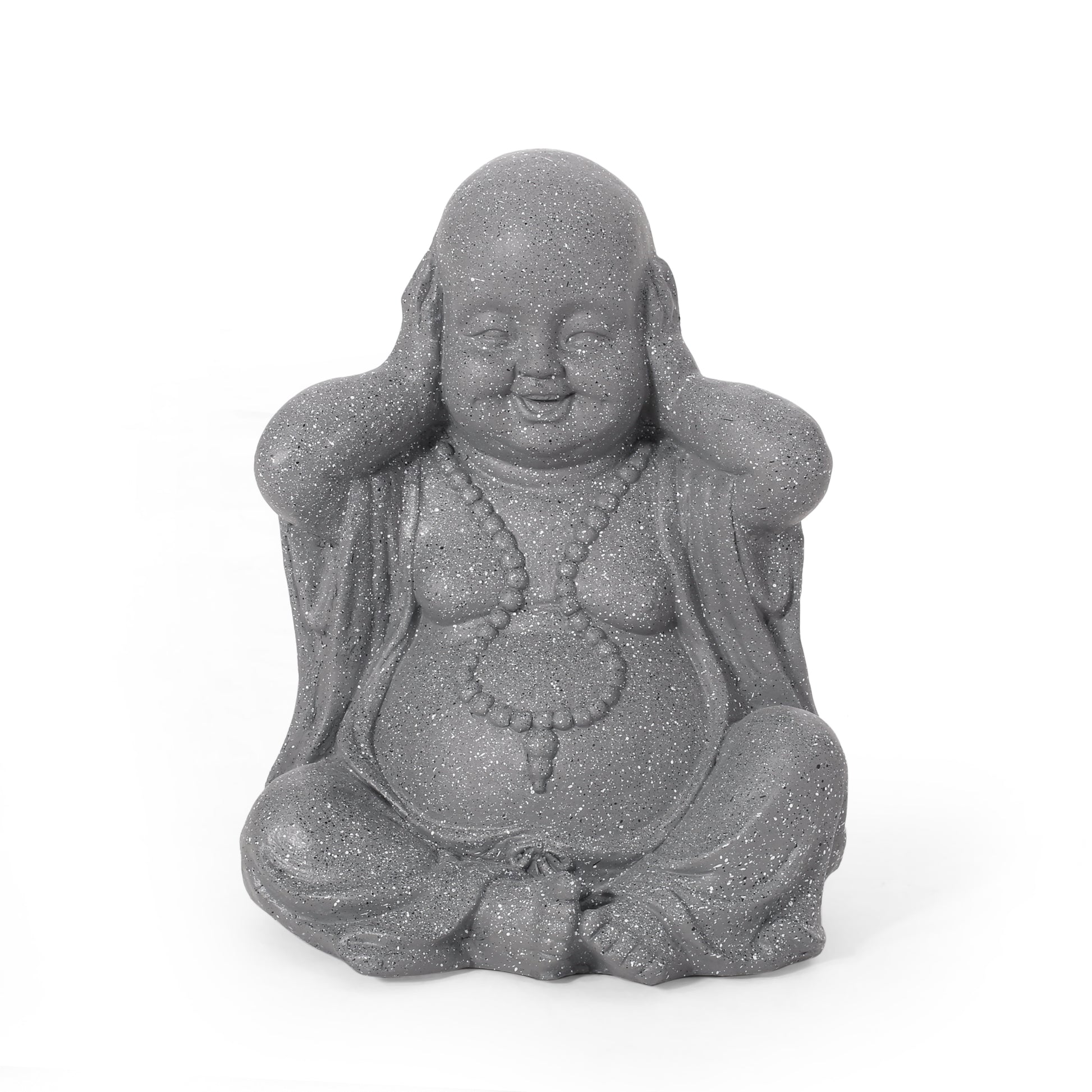 Harrod Outdoor Monk Statue, Stone Gray stone gray-magnesium oxide