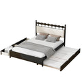 Queen Size Wooden Storage Platform Bed, With 2