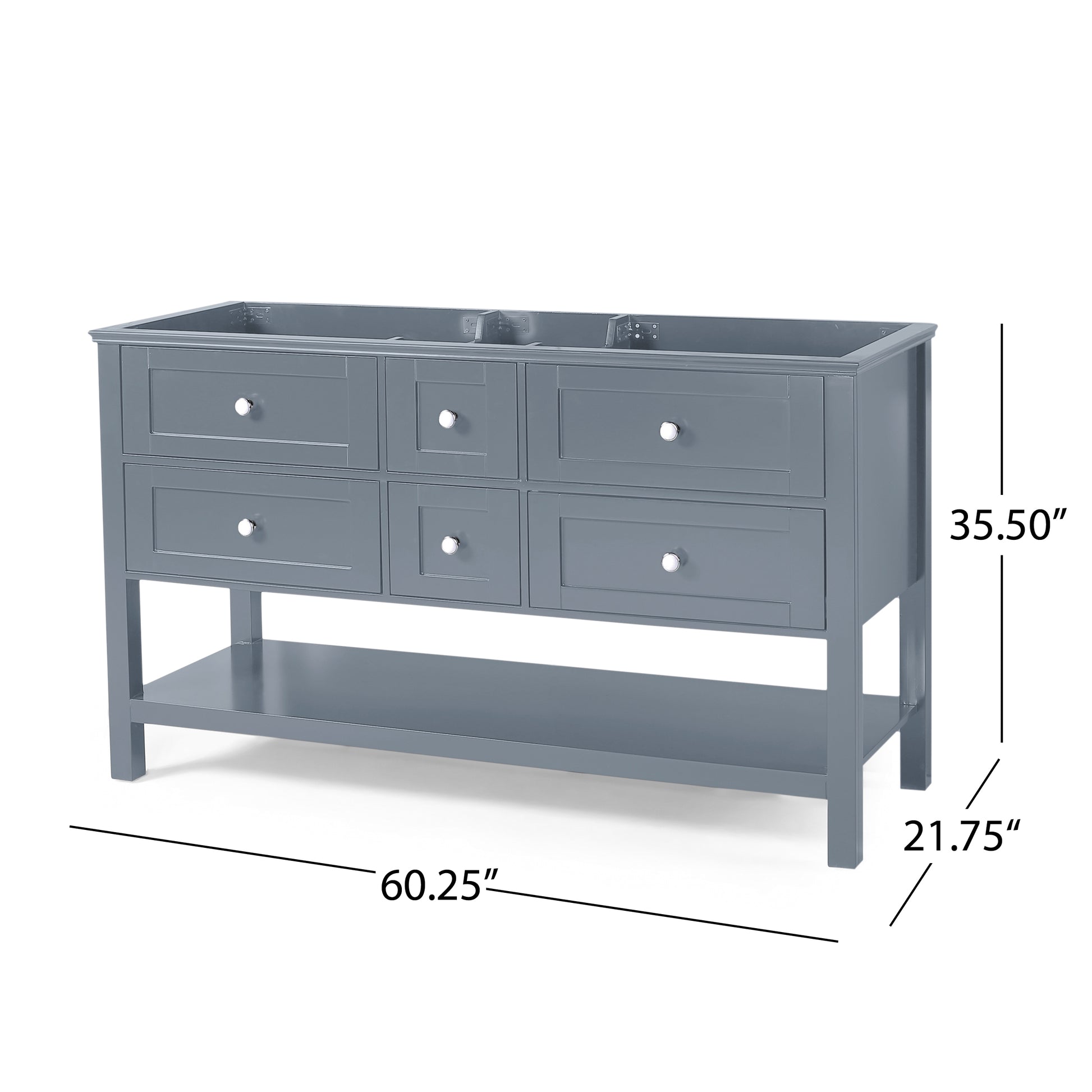 60'' CABINET grey-plywood