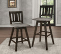 Counter Height Chairs Set Of 2, Black Gray 360