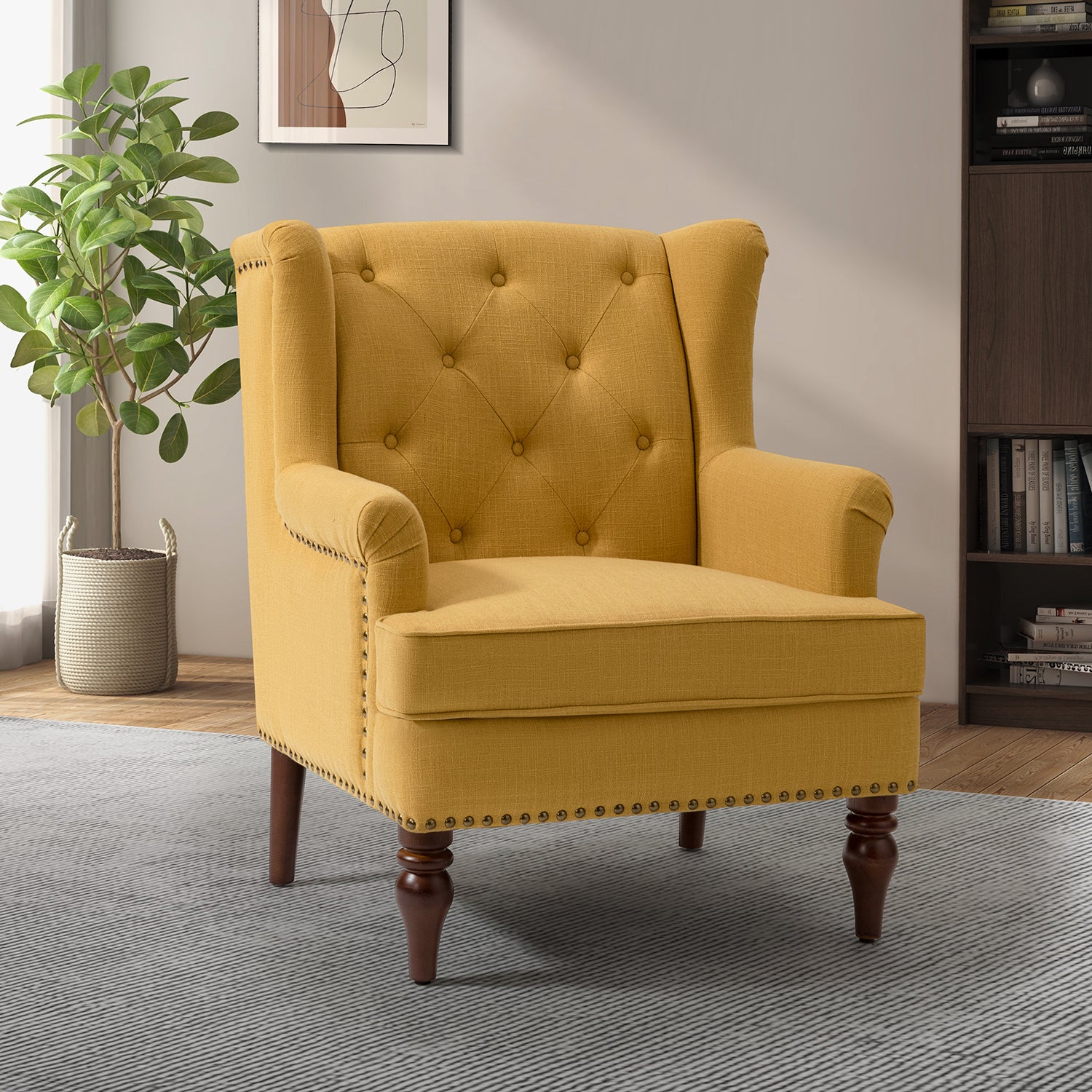 Beatriz Armchair Mustard - Mustard Mid-Century