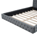 Queen Size Velvet Upholstered Platform Bed, With