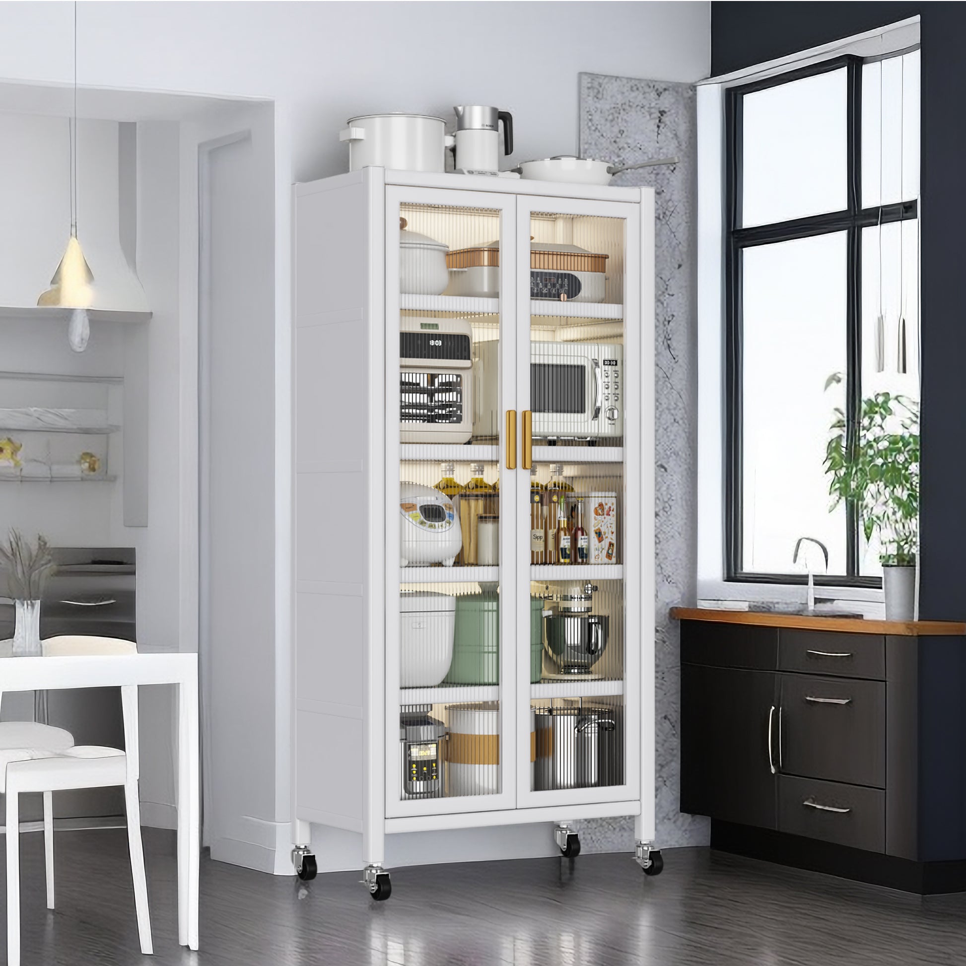 Open Door Kitchen Shelving Floor To Ceiling