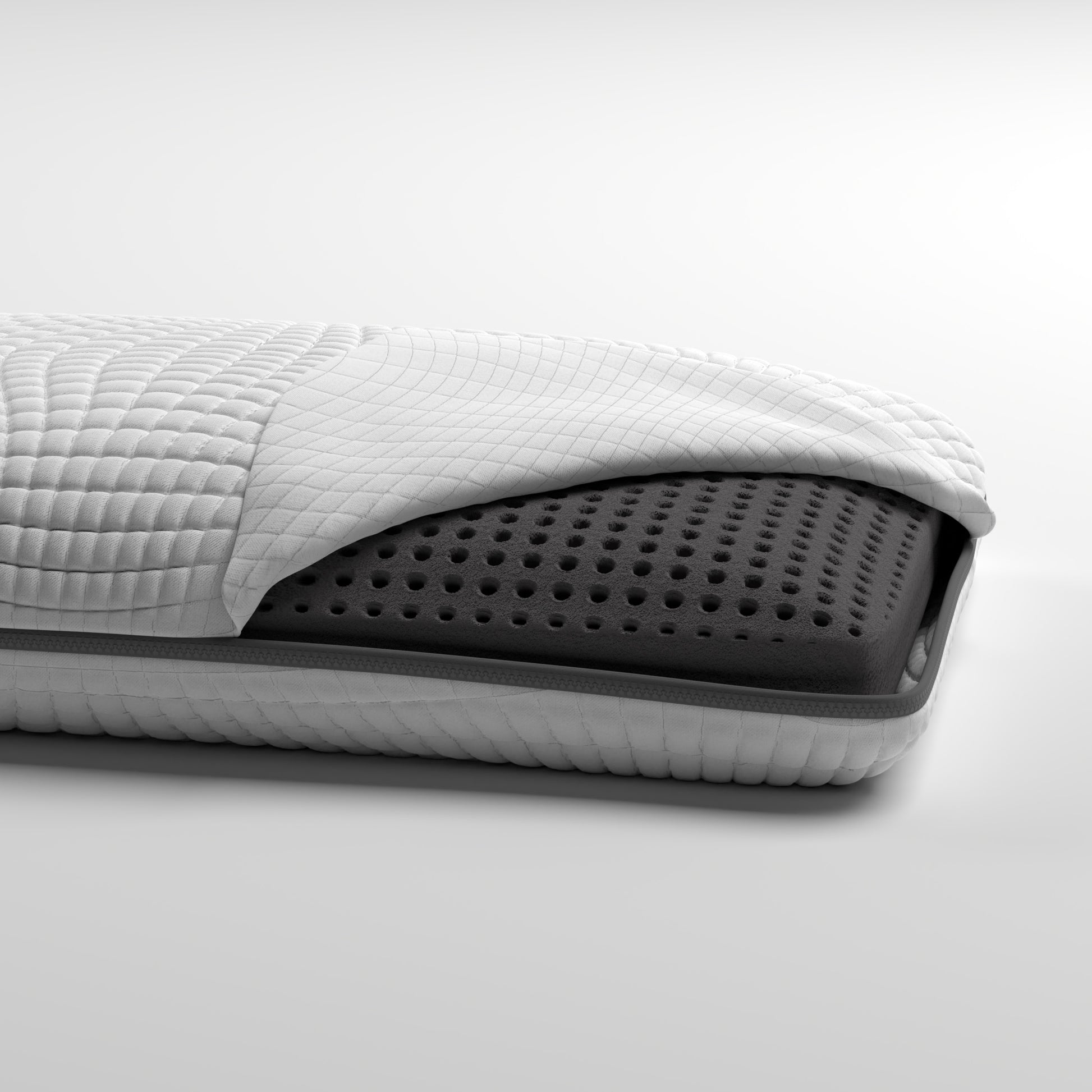 Bamboo Charcoal Ventilated Pillow King - White