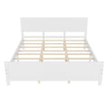 Wood Platform Bed Frame With Headboard, Mattress