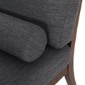 CHAISE LOUNGE charcoal-wood+waterproof fabric