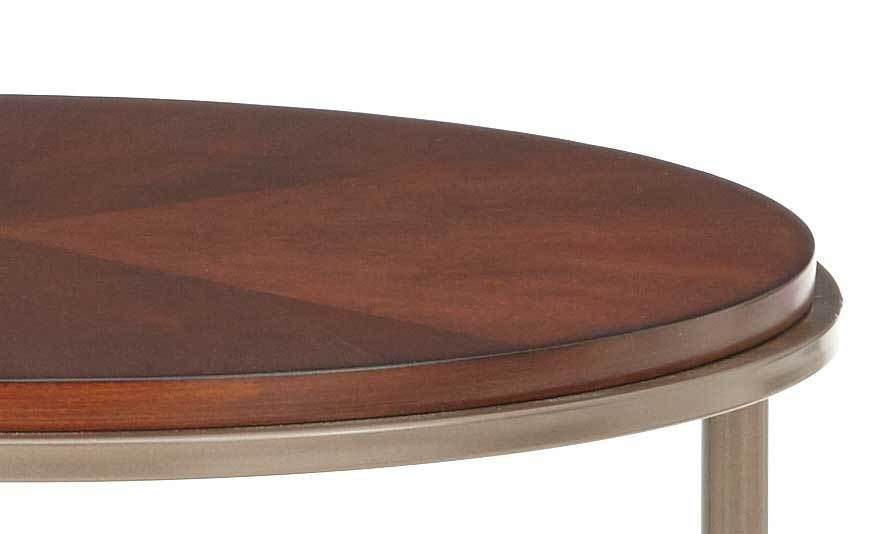 Miles Round End Table Brown - Brown Iron