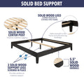 Nix Queen Platform Bed Black - Queen Black Wood