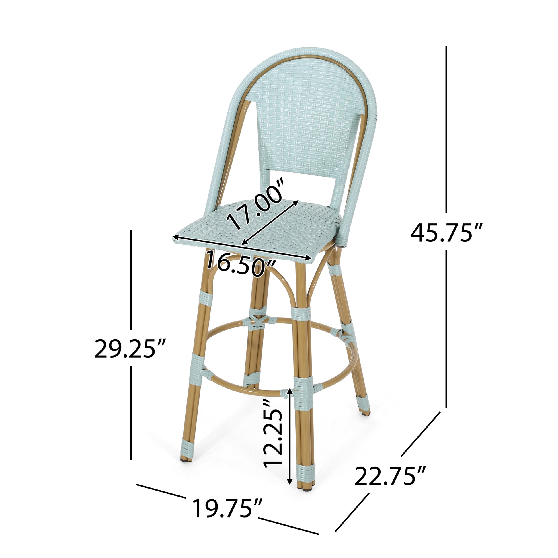 Wicker Outdoor 29.25'' Bar Stool