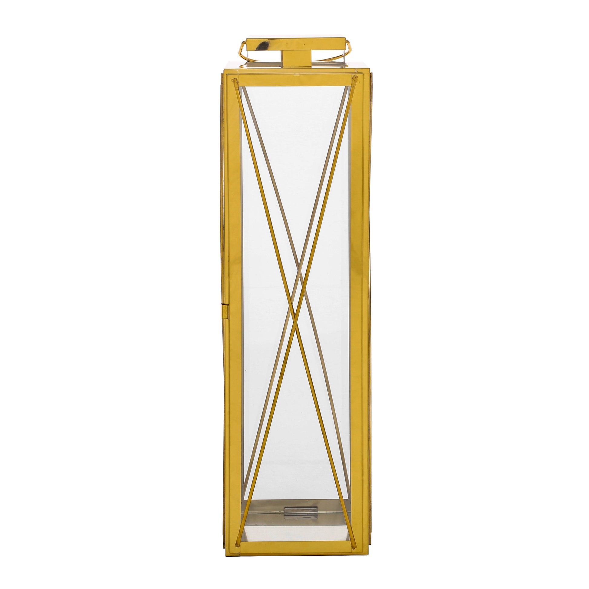 Deborah 22"H Stainless Steel Lantern - Gold