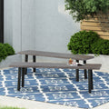 Pointe Aluminum and Steel Outdoor Dining Bench