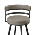 Gene Swivel Bar Stool Dark Gray - Dark Gray Wood