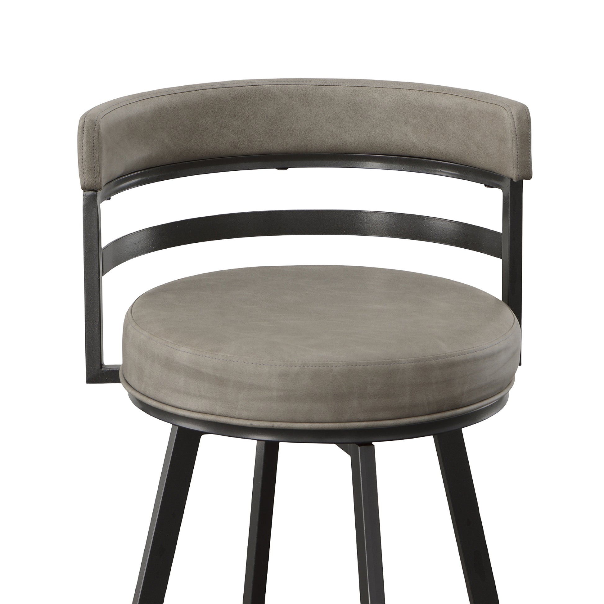 Gene Swivel Bar Stool Dark Gray - Dark Gray Wood