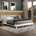 Nix King Platform Bed White - King White Wood