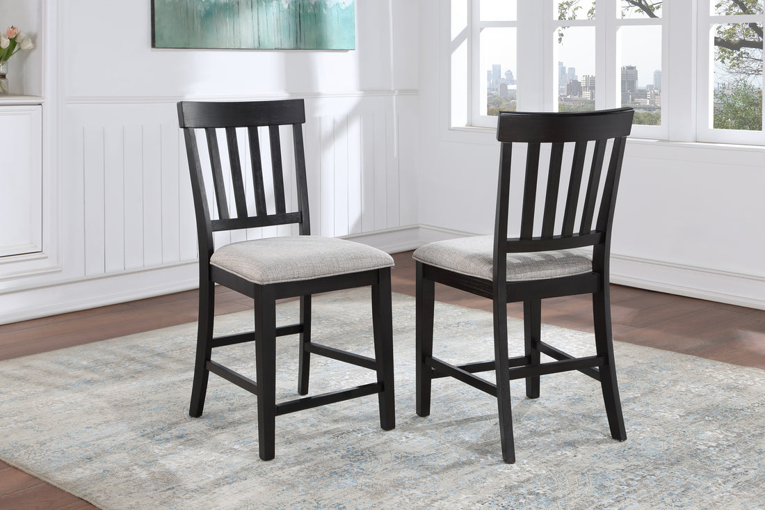 Halle Counter Chair Set Of 2 Dark Brown - Dark