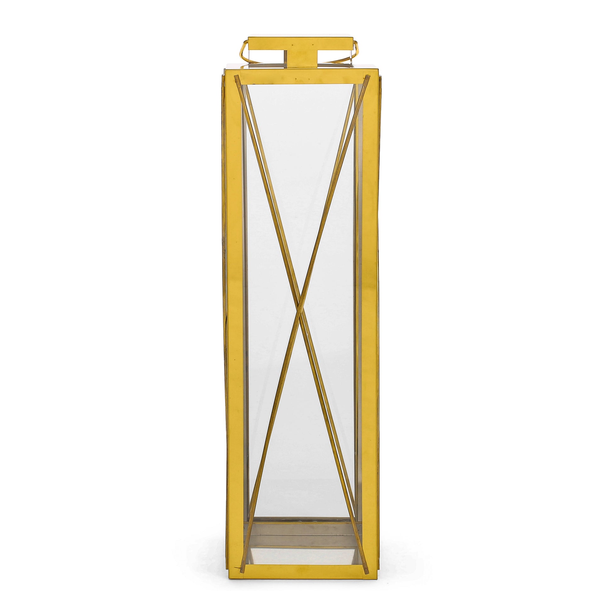 Deborah 22"H Stainless Steel Lantern - Gold