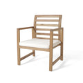 Outdoor Acacia Wood Club Chairs, 2 Pcs Set,