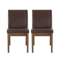 Dining Chair - Dark Brown Rubber Wood