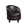 Sophia Swivel Chair Brown - Dark Brown Wood