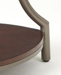 Miles Round End Table Brown - Brown Iron