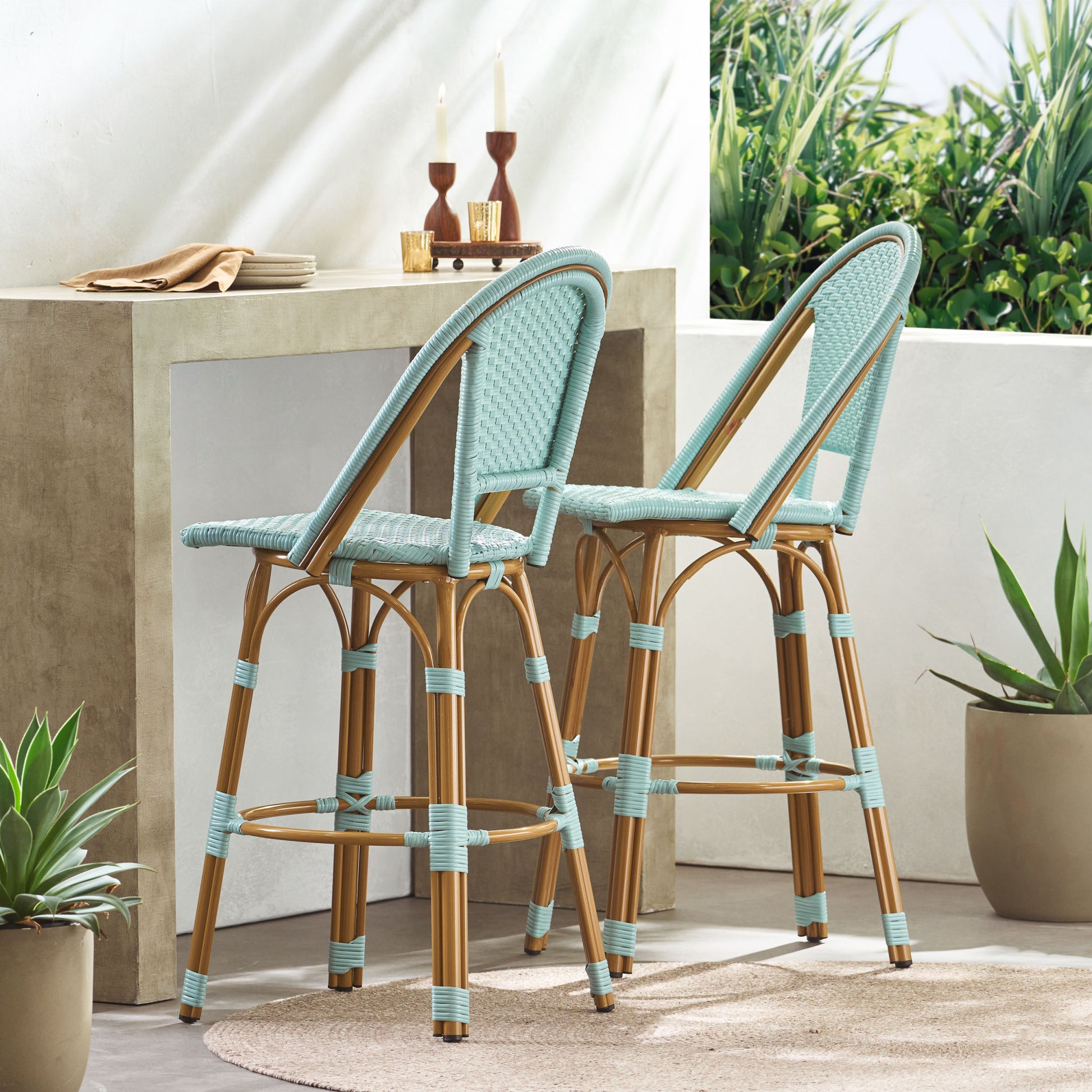 Wicker Outdoor 29.25'' Bar Stool