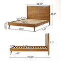 Full Bed - Full Natural Acacia Wood