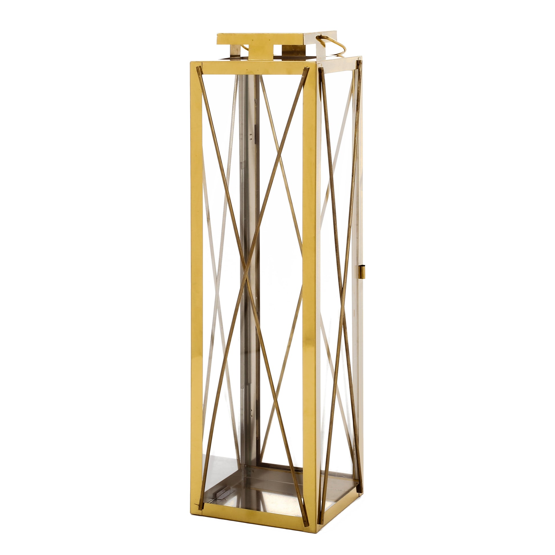 Deborah 22"H Stainless Steel Lantern - Gold