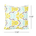 Yellow Flower Outdoor Square Pillow - Multi