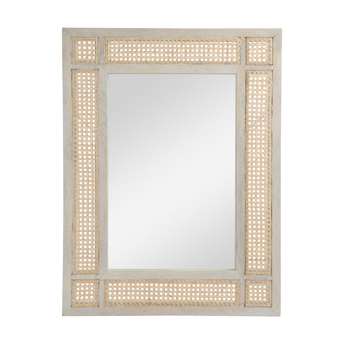 Mango Wood Mdf Cane Fitted Mirror