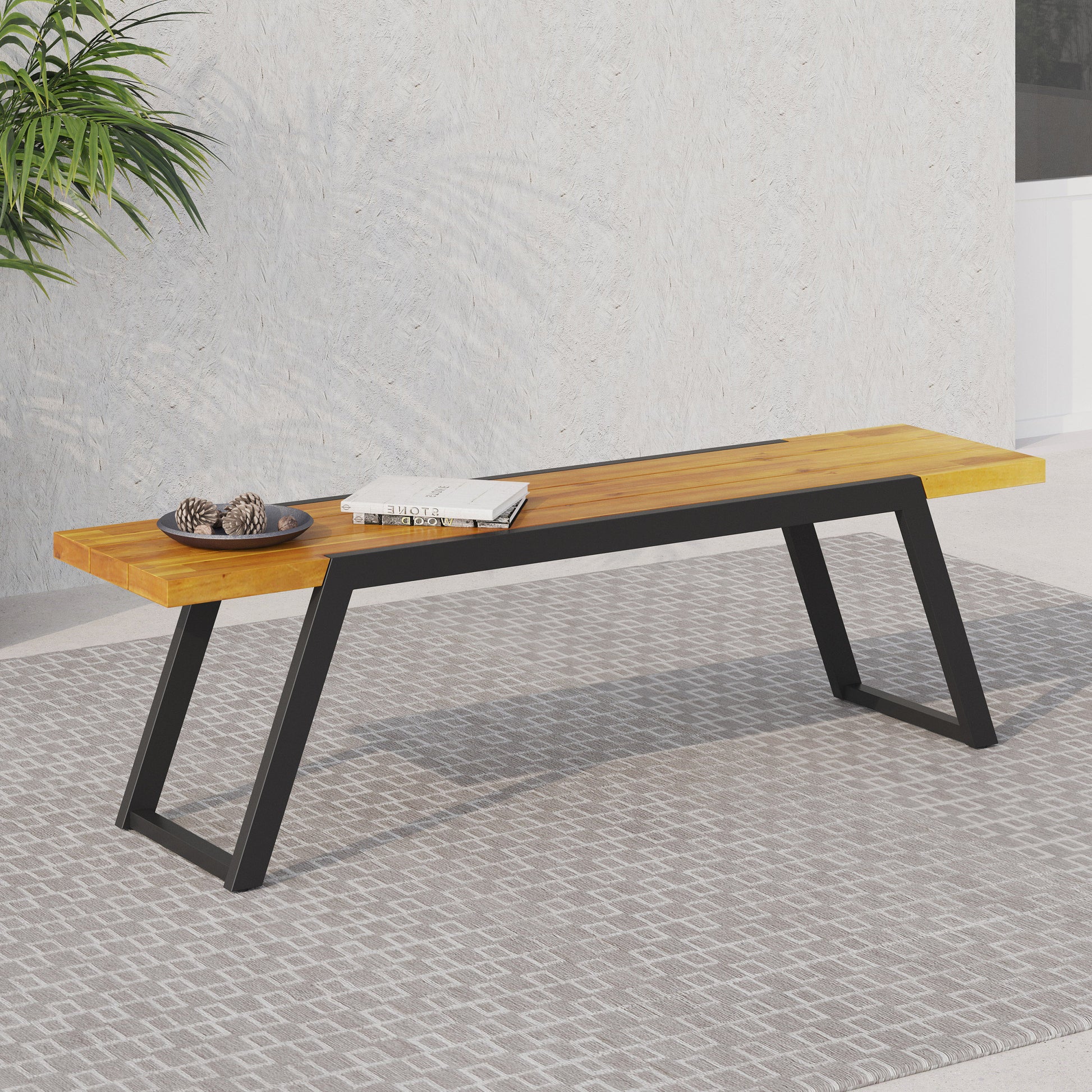 Gaylor Mp1 Bench - Black Acacia Wood