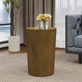 METAL HAMMERED END TABLE gold-iron