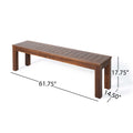 Manila 61.75'' Bench Set Of 2 - Dark Brown Wood