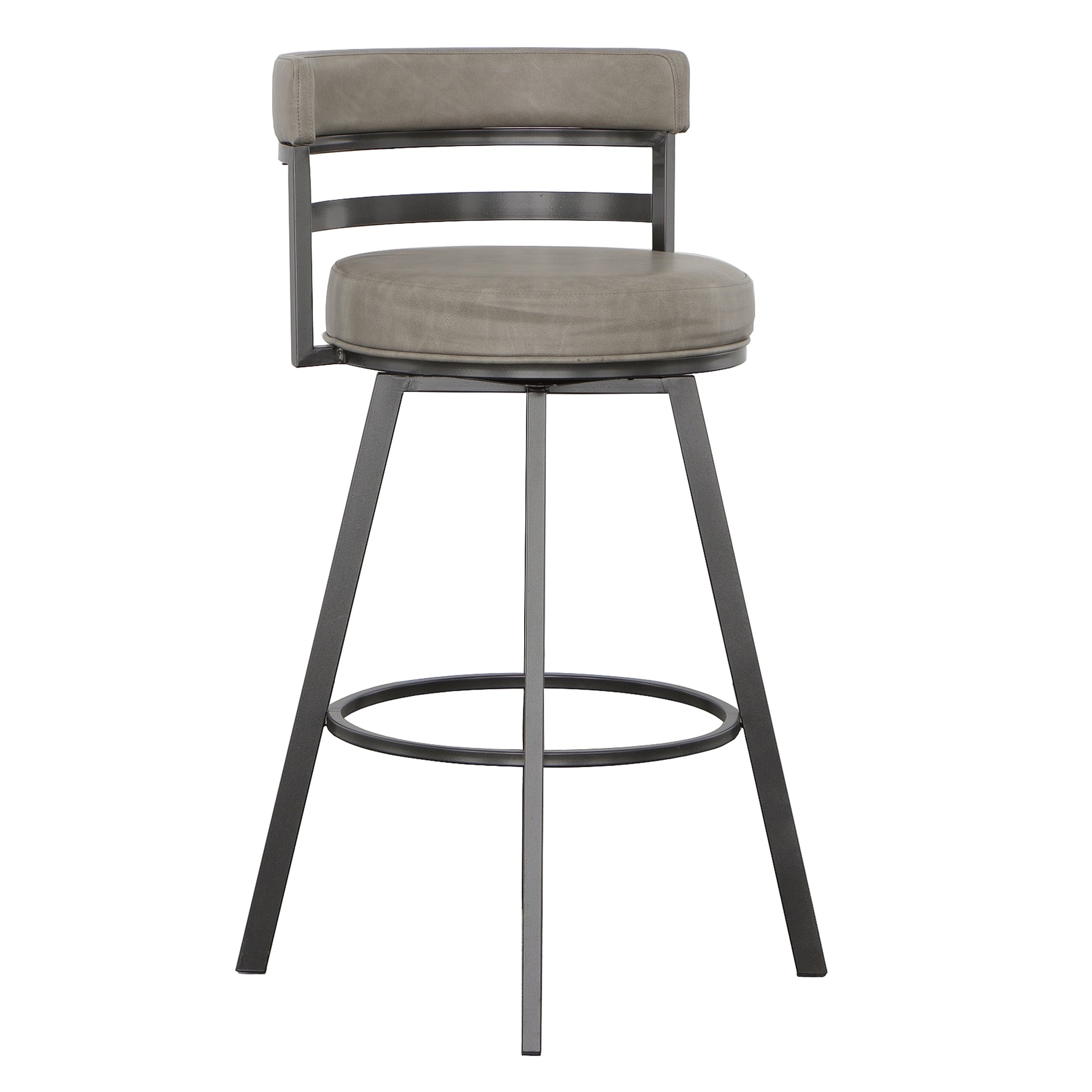 Gene Swivel Bar Stool Dark Gray - Dark Gray Wood