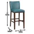 Tiffany Bar Chair Set Of 2 Peacock - Light Blue