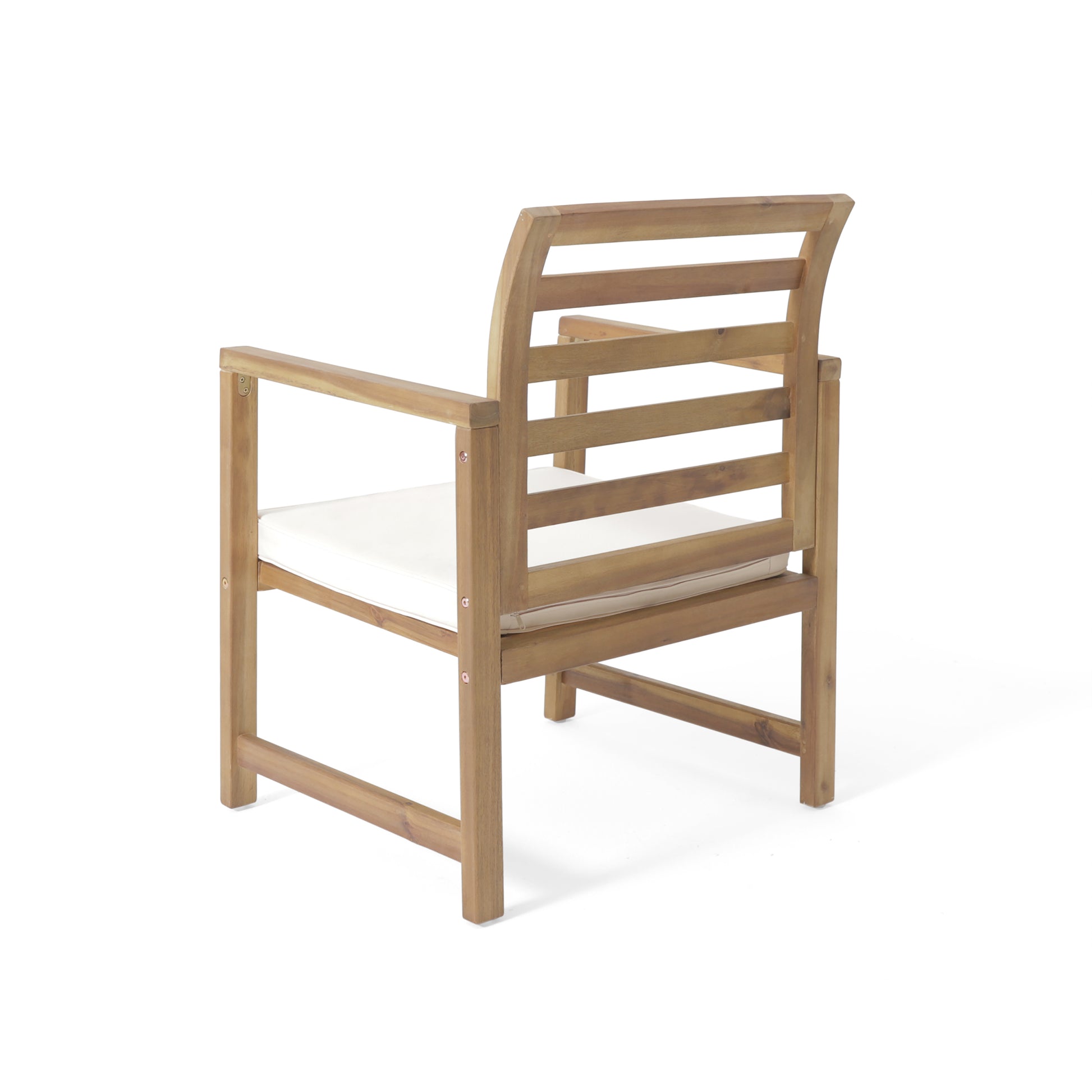 Outdoor Acacia Wood Club Chairs, 2 Pcs Set,