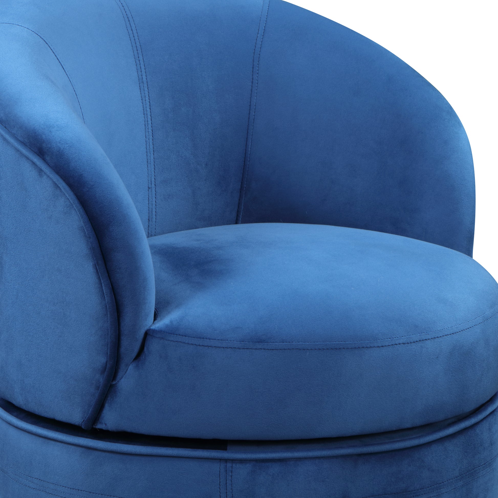 Sophia Swivel Chair Velvet Blue - Blue Wood