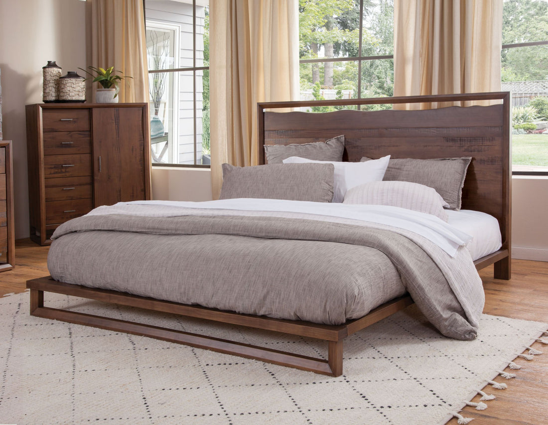 Lofton Queen Platform Bed Brown - Queen Brown