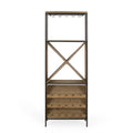 WINE RACK black+natural-wood