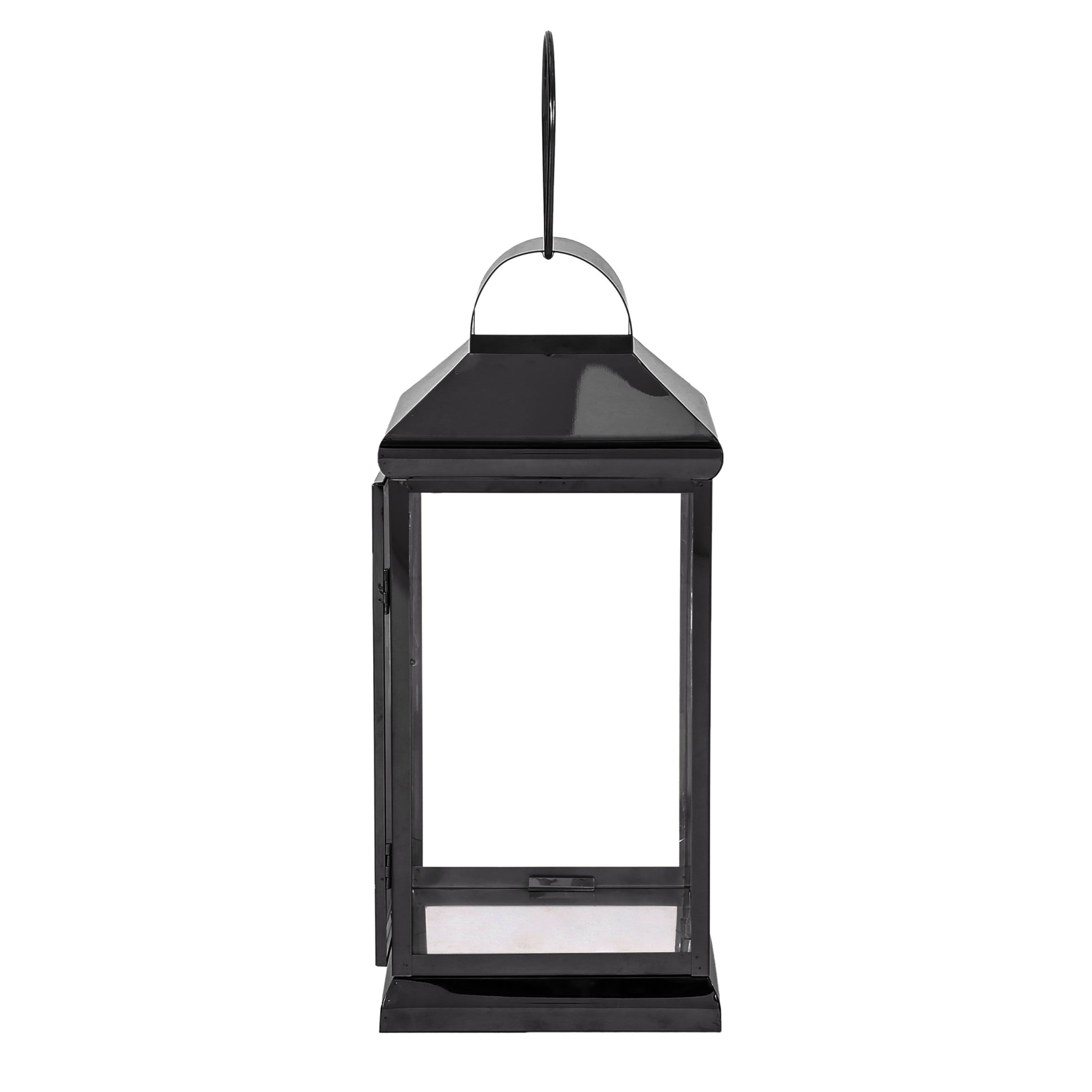 WALTER 16"H STAINLESS STEEL LANTERN black-stainless steel