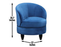 Sophia Swivel Chair Velvet Blue - Blue Wood