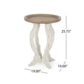 ACCENT TABLE natural+white-mdf