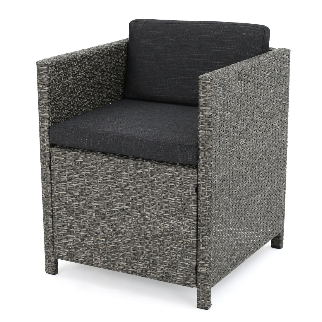 PUERTA DINING CHAIR dark grey-wicker