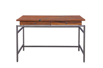 Tamra Desk With Drawers Brown - Brown Wood