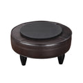 Sophia Swivel Chair Brown - Dark Brown Wood