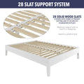 Nix King Platform Bed White - King White Wood