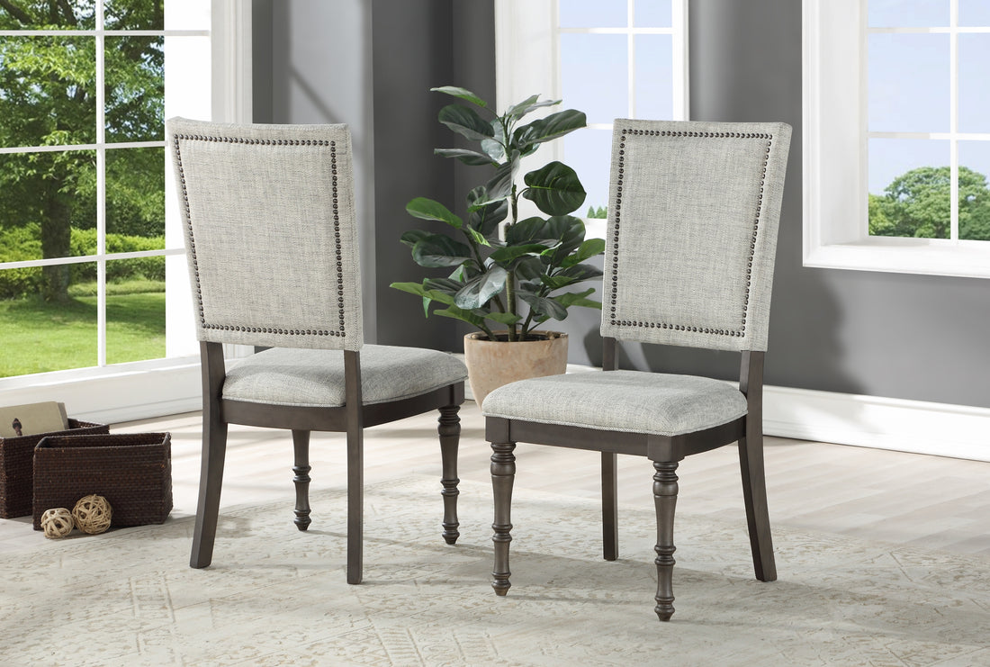 Linnett Upholstered Back Chair Set Of 2 Dark