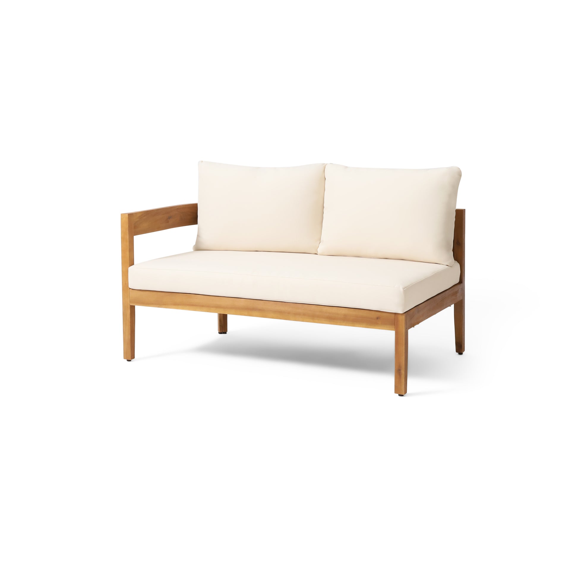 Brooklyn Sofa Set Teak Beige - Beige Acacia Wood